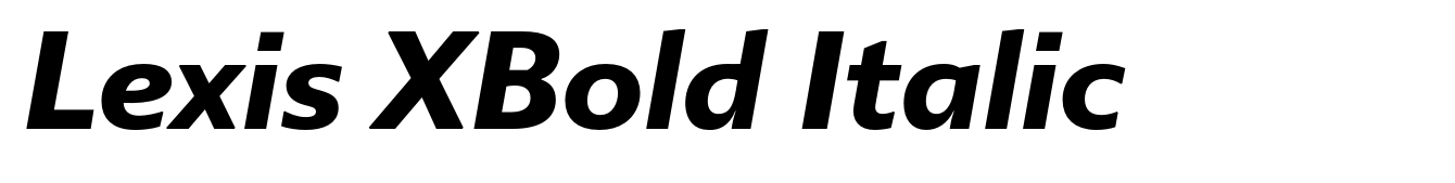 Lexis XBold Italic